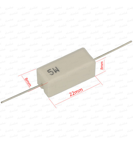 20 Resistencias Ceramica Cementada 5w 1 Ohm 1r 1e 1