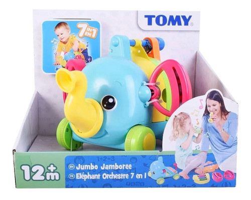 Elefante De Arrastre Para Encastrar Con Actividade Bebe Tomy 0