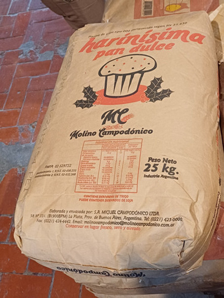 Harina 000 Pan Dulce Harinisima Campodonico X25kg 1