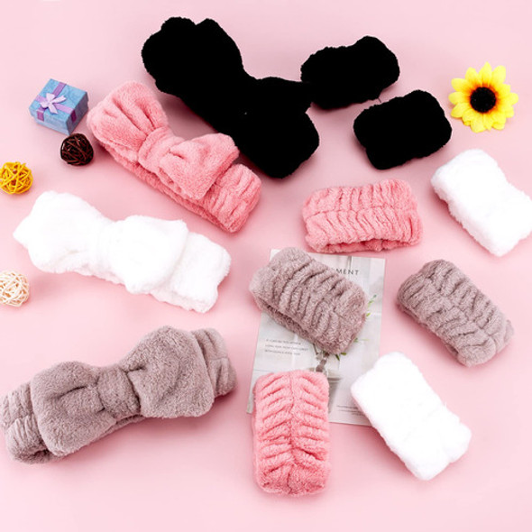 Vincha De Cosmetologia + Muñequeras Soft 4set  Bl Neg Ros Na 1