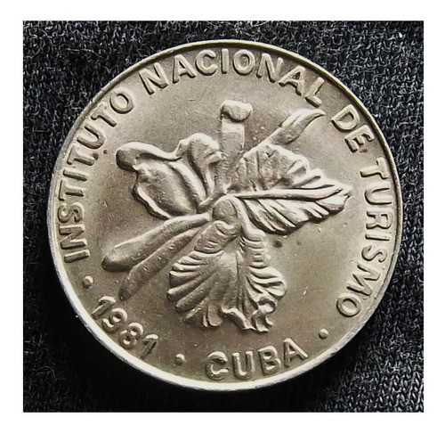 Moneda Cubana 25 Centavos 1981 Exc Km 418.1 25 Grande 1