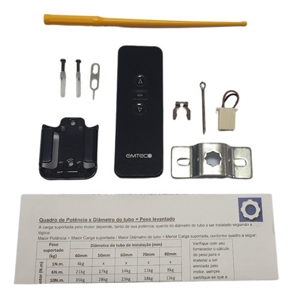 Motor Tubular Com Controle Para Persiana Toldo 10n 110v 1