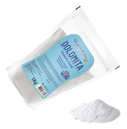 Pó De Dolomita Corporal E Facil Ultra Fino Depile Plus 1kg 1