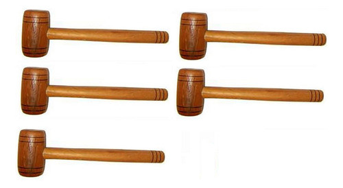 5 Martelos Bater Pneu Caminhão Madeira 0
