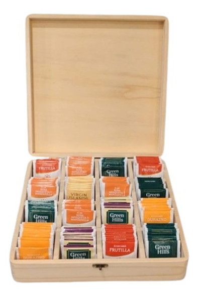 Caja De Madera Para Te 16 Compartimiento Patagonia White 0 Caja De Madera Para Te 16 Compartimiento Patagonia White 0