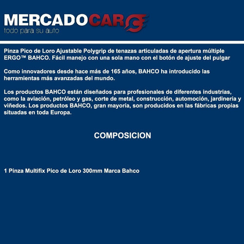 Pico De Loro Bahco 8225d 300mm Poligrip 1