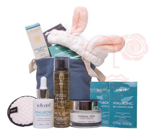 Kit Rutina Pieles Normales A Secas Idraet Vincha Bolso Y Pad 0