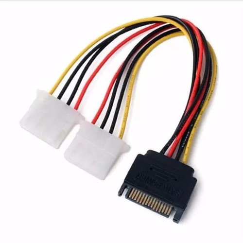 Cabo Y Adaptador 1 Sata Macho Para 2 Ide Molex Fêmea 004 0
