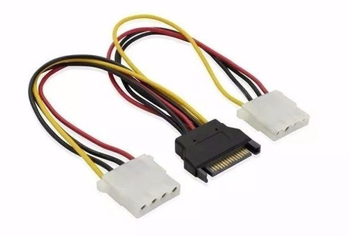 Cabo Y Adaptador 1 Sata Macho Para 2 Ide Molex Fêmea 004 1