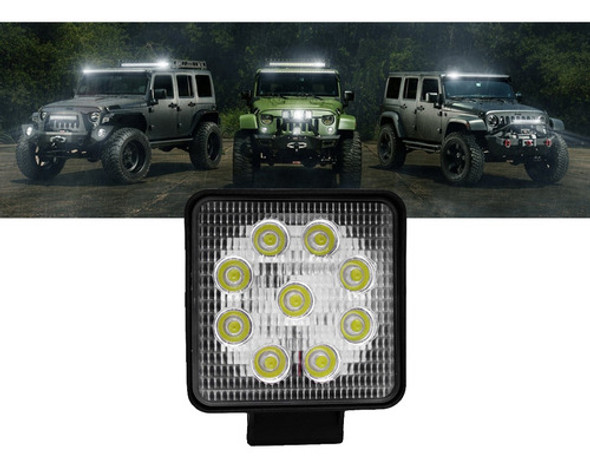 Faro Caminero Auxiliar Led Rectangular 9led 107mm 12/24v 0