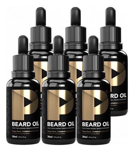 Óleo Para Barba Play Barber 30ml Perfumado Woody 6 Unidades 0