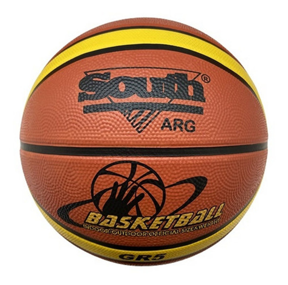 Pelota De Basquet N°5 South® De Goma + Inflador Doble Acción 1