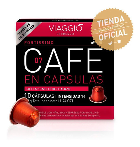 Cápsulas De Café  Viaggio Espresso Fortissimo X 60u 1