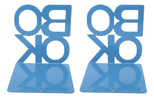 Suporte Para Livros Moderno Azul, 1 Par De Decoração Antider 1