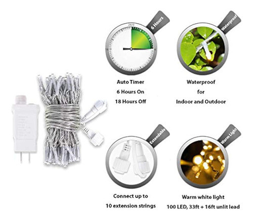 Luces De Cadena Led, De Mycozylite, Luces De Cadena Enchufab 1