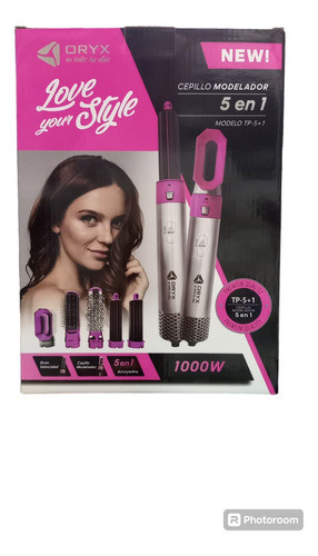 Set Moldeador Cepillo Secador Eléctrico 5 En 1 Fucsia Full 0