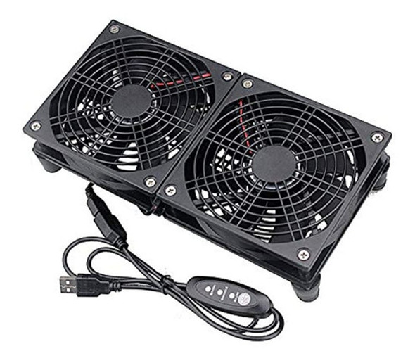 Ventiladores Usb Gdstime Duales De 120 Mm 5 V, Ventilador De 0