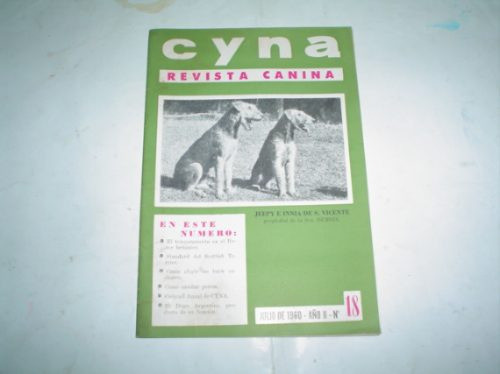 Cyna Revista Canina 1960 Airedale Terrier Raza Jeepy  Perro 0
