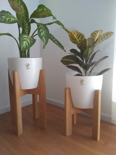 Set X 2 Porta Macetas Madera Nórdico Escandinavo 20-30 Cm 1