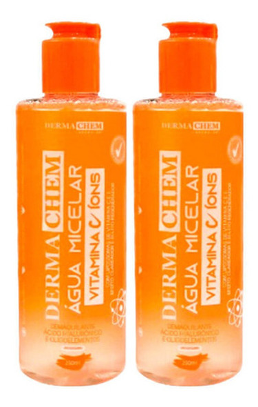 Kit 2 Água Micelar Demaquilante Vitamina C Dermachem 250ml 0 Kit 2 Água Micelar Demaquilante Vitamina C Dermachem 250ml 0
