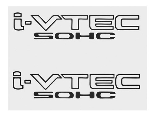 Calco Para Auto I Vtec Honda New Civic Juego X2 Calcomania 0