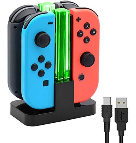 Base De Carga Para Nintendo Switch Joy-con, Estacion De Car 0