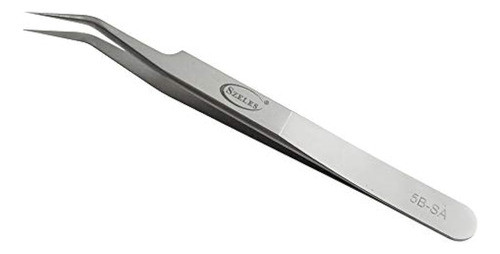 Vetus Pinzas De Extensión De Pestañas Curvadas De Acero Inox 1