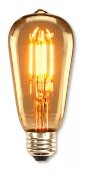 Lâmpada Filamento Led Demi Retrô Vintage Âmbar 4w 2.200k 0