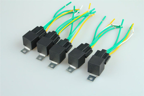 Spdt Relé 5 Pin 10pcs 40a Dc 12v Terminales Coche Alarma Son 0