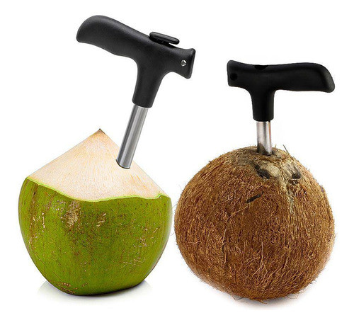 Kit 05un Abridor Perfurador Manual De Coco Higiênico Em Inox 1