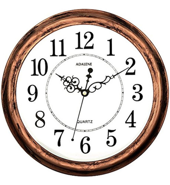Adalene - Reloj De Pared Decorativo De 13 Pulgadas, Silencio 0