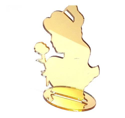 Aplique Bela Com Base Acrílico Espelhado Dourado 55 Peças 0