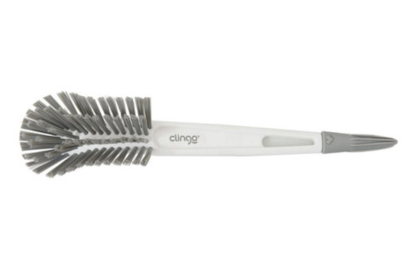Escova De Mamadeira Premium Cinza E Branco - Clingo 1