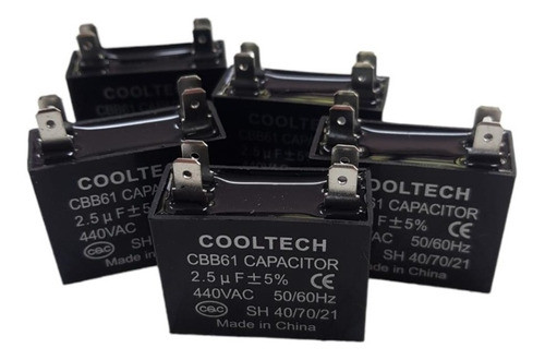Capacitor Caramelo Permanente Para Ventilador 2,5 Uf X5 Unid 0