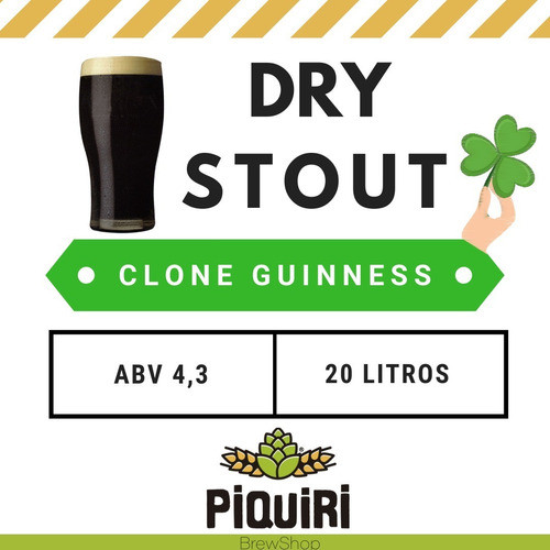 Kit Receitas Cerveja Artesanal  20l Clone Guinness 0