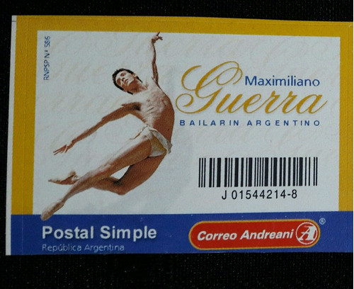2 Estampillas Simple Correo Andreani Maximiliano Guerra 1