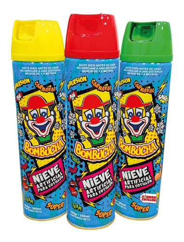 Nieve Espuma Bombucha Carnaval X1 -  Ciudad Cotillón 0