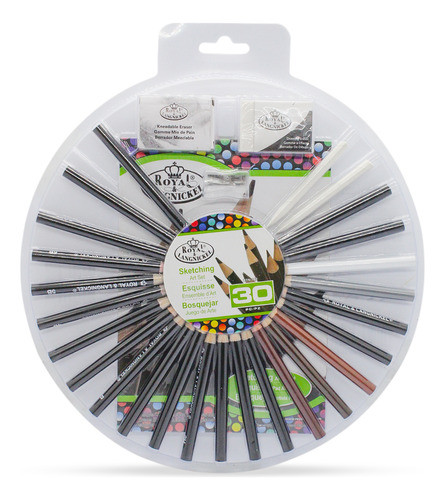 Kit Completo De Desenho Artístico 30peças Essenciais Rtn-182 1