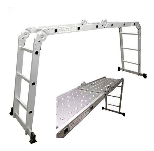Escalera Multifunción Con Plataforma 12 Escalones 3.7mts G P 0