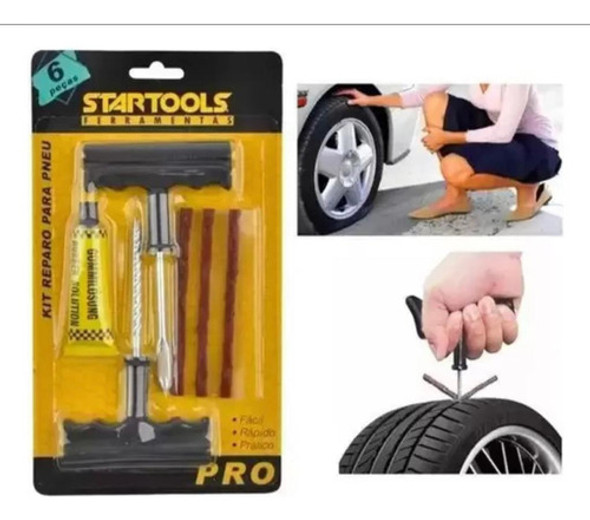 Kit Reparo Pneu Sem Câmara Remendo 1 Kit Reparo Pneu Sem Câmara Remendo 1