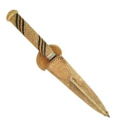 Cuchillo Trenzado Común 16cm Acero Inox Vaina Cuero Cr ... 1