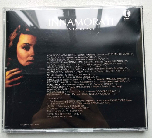 Di Capri Gianni Bella Innamorati Cast. Cd Bajado De Lp Kktus 1