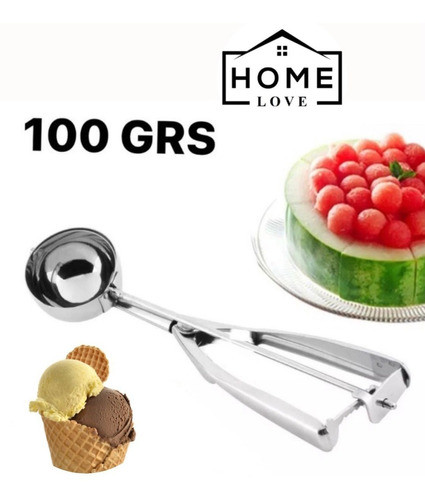Cuchara Para Helado Bochera Con Resorte De Acero Inox 100gr 1