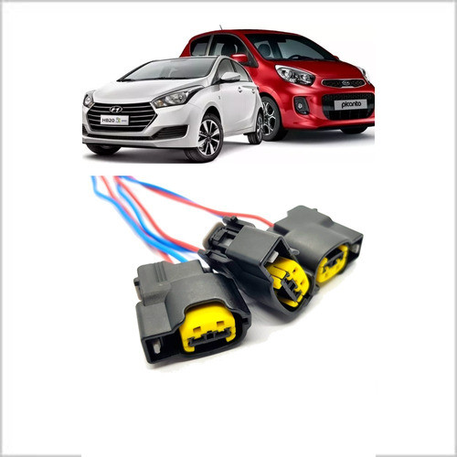 3x Conector Plug Bobina Ignição Hb20 1.0 3cc - 2013 Até 2018 0