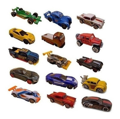 Kit 10 Carrinho De Ferro Hotcars 1:64 Miniaturas Coleção 0