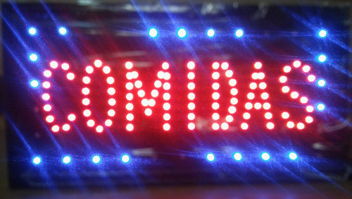 Cartel Led Chipa Abierto Cafe O La Que Quieras 0