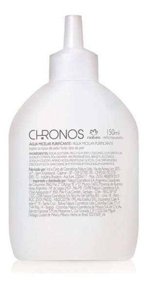 Repuesto Desmaquillante Micelar Purificante Chronos Natura 0