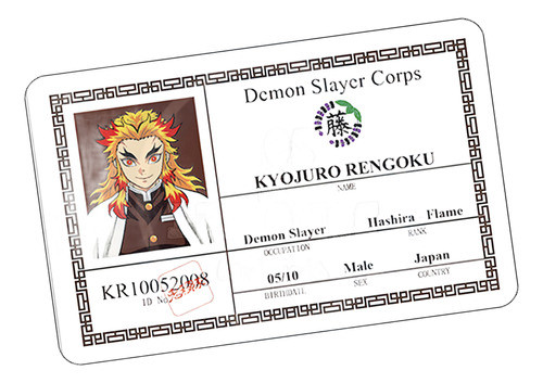 Credencial Demon Slayer - Rengoku 0