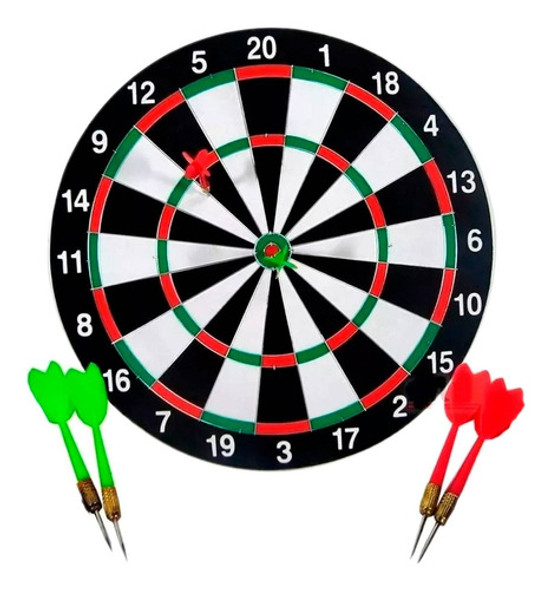 Tiro Al Blanco Con 6 Dardos Con Punta Blanco Reversible 37cm 0