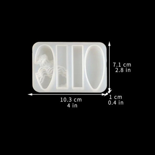 Molde Silicona Dije Llavero Isla Terraza - Modelo 2 1